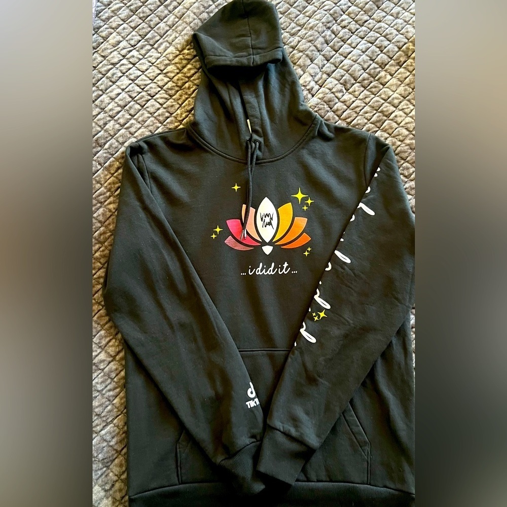 Puma Lotus Flower Makayla Did Tik Tok Black Hoodie in size S